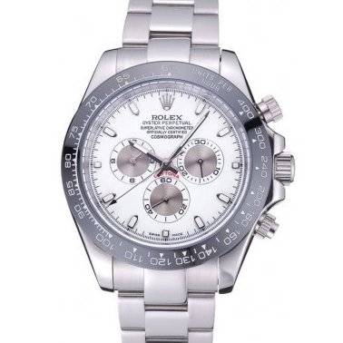 Aaa replica watch Daytona Cosmograph Bracelet Rolex Stainless Dial White 622542 Steel 0714